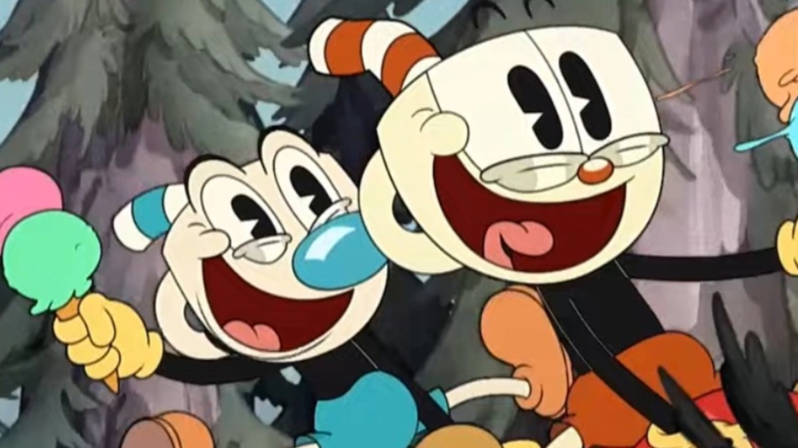 THE CUPHEAD SHOW!, from left: King Dice (voice: Wayne Brady