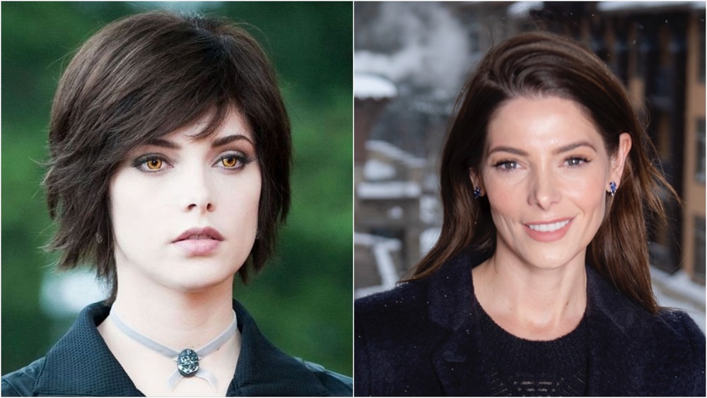 Ashley Greene in Twilight (L) and a 2020 press photo (R)