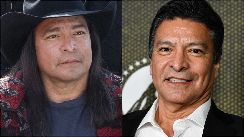 Gil Birmingham in Twilight (L) and at a 2020 press event (R)