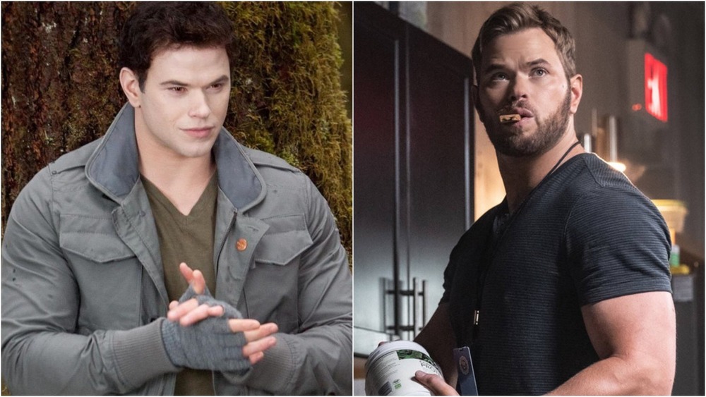 Kellan Lutz in Twilight (L) and Most Wanted (R)