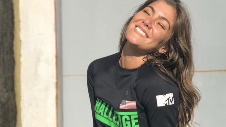 Tori smiling on set of The Challenge