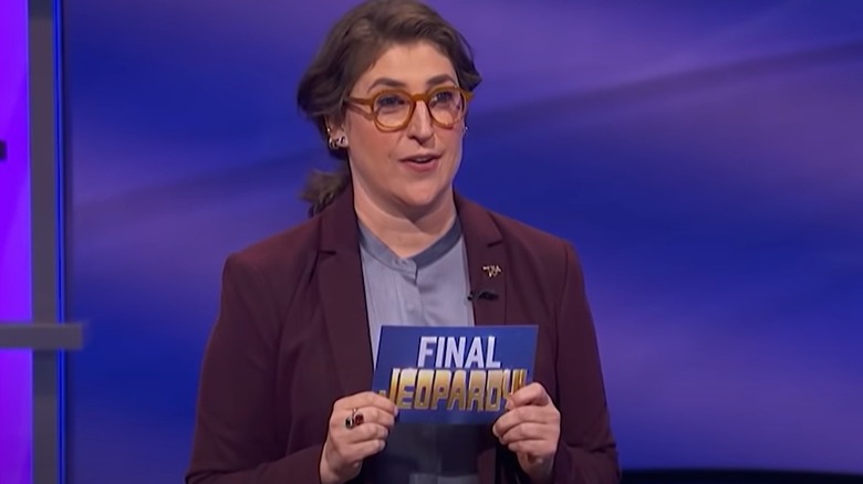 Mayim Bialik hosting Jeopardy 