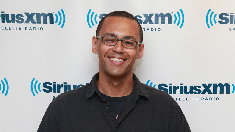 Author Victor LaValle poses at event 