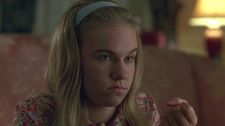 Young Sarah Whittle unhappy in Jumanji