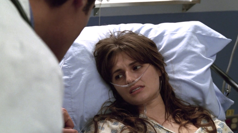 ER Season 12 Stana Katic hospital bed