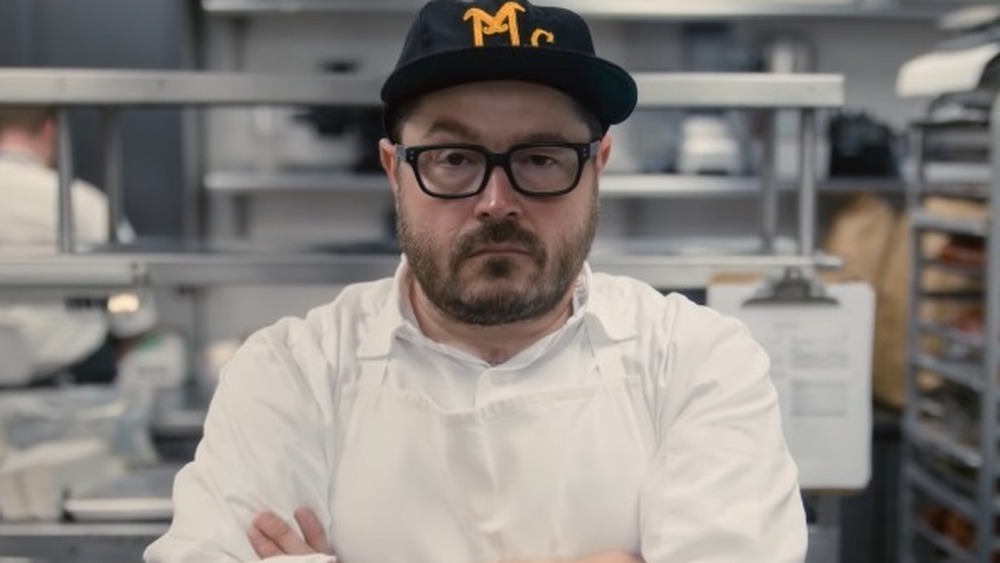 Chef Sean Brock staring back at the viewer