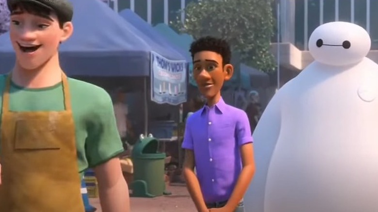 Yukio, Mbita and Baymax at farmers market