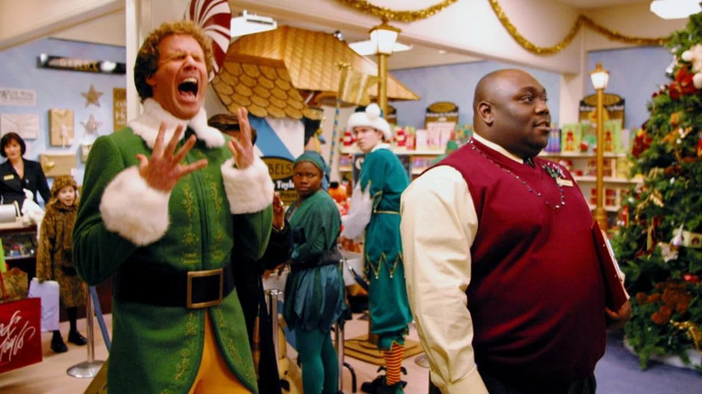 Buddy the Elf yelling about Santa