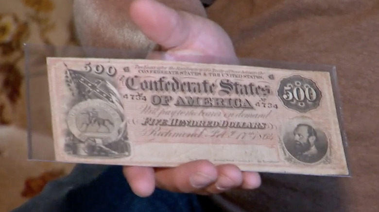 Confederate money on American Pickers