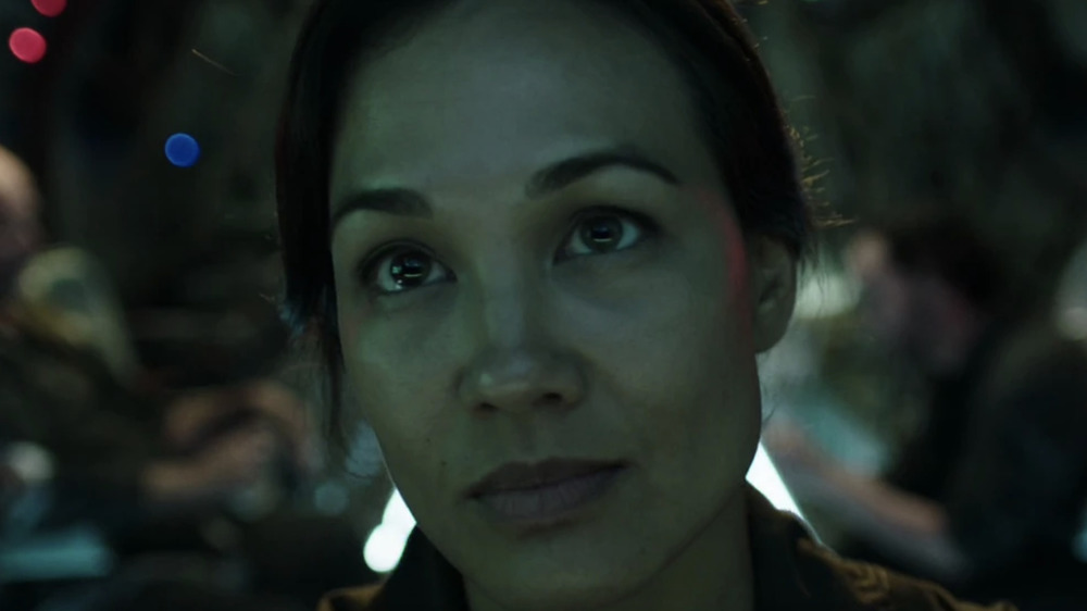 Clarissa smirking on The Expanse