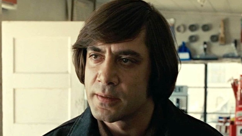 Javier Bardem Anton Chigurh staring