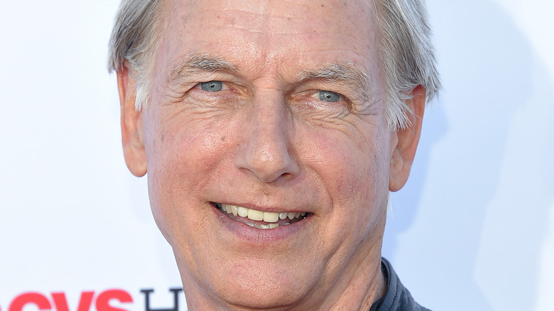 Mark Harmon outside smiling