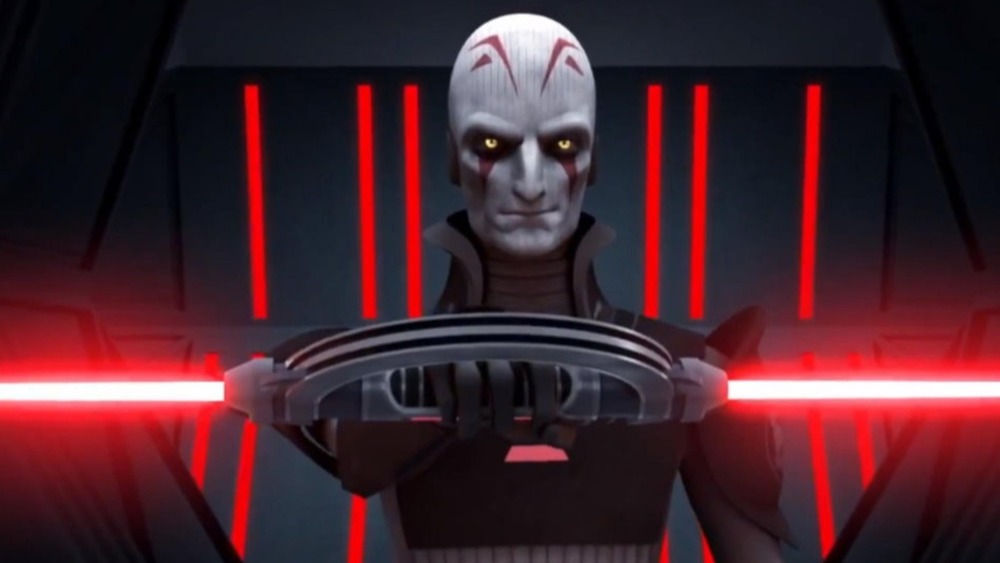 The Grand Inquisitor holding his lightsaber