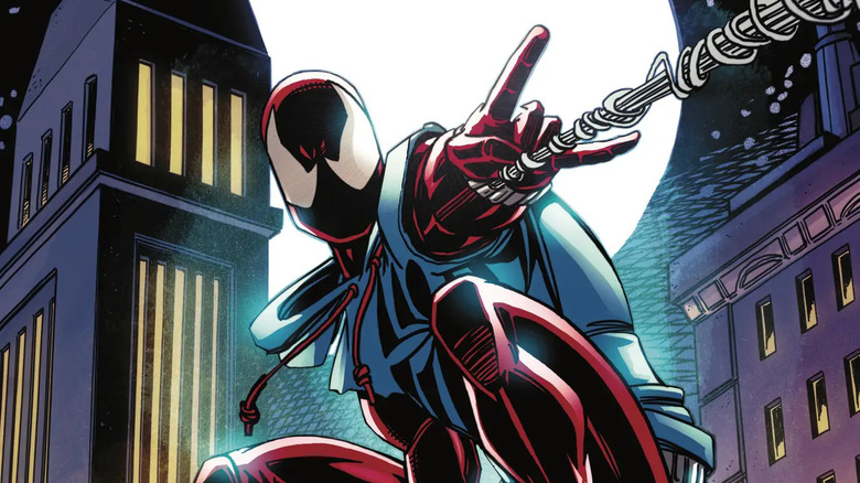 Scarlet Spider crouching