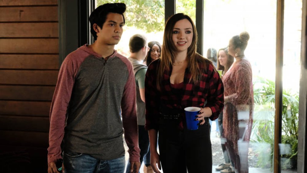 Peyton List and Xolo Maridueña in Cobra Kai