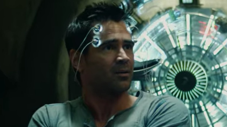 Colin Farrell hooked up to machine