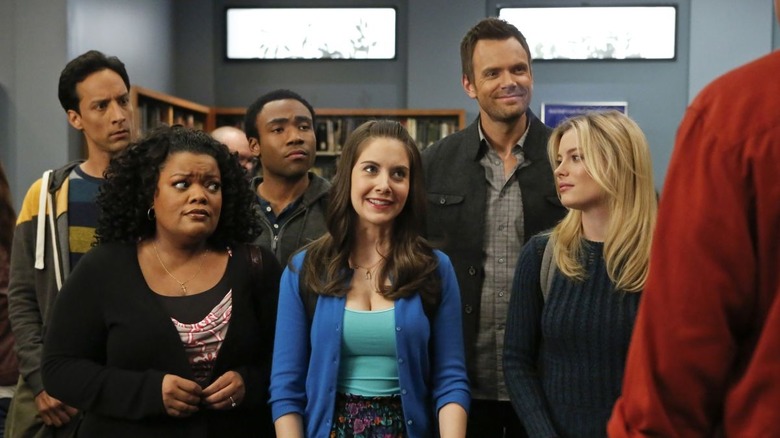 Community cast in hall