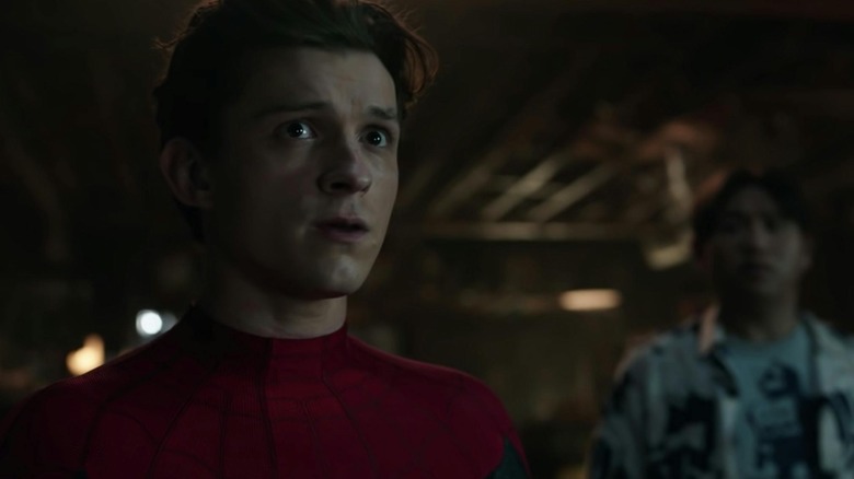 Peter and Ned visit Strange's basement in Spider-Man: No Way Home (2021)