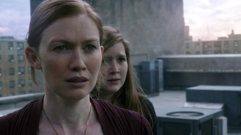 Mireille Enos looking concerned