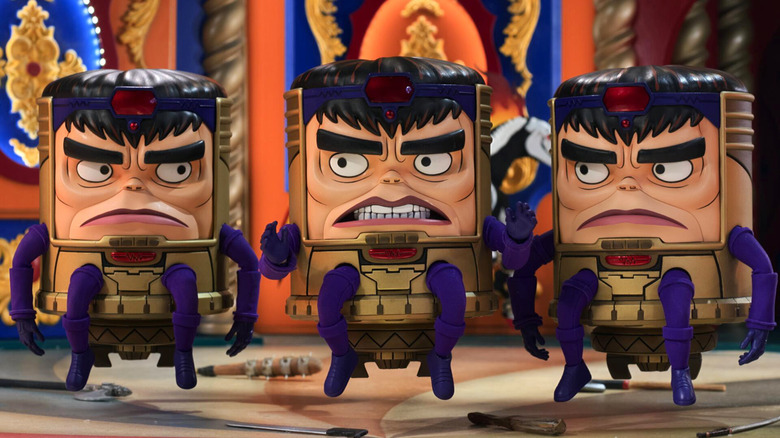 M.O.D.O.K. talks to his doubles