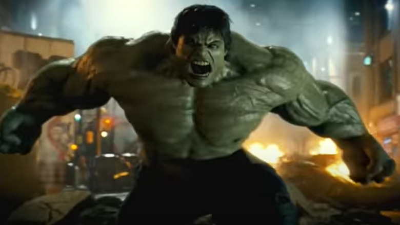 The Hulk yelling in street