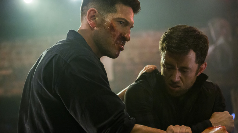 Jon Bernthal fighting a foe