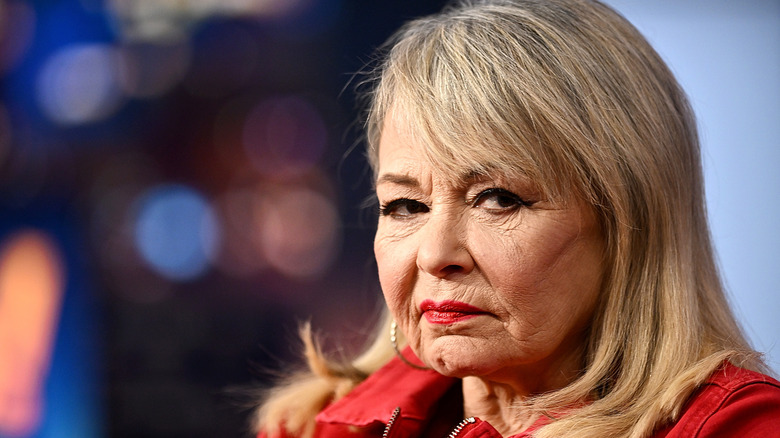 Roseanne Barr looking upset