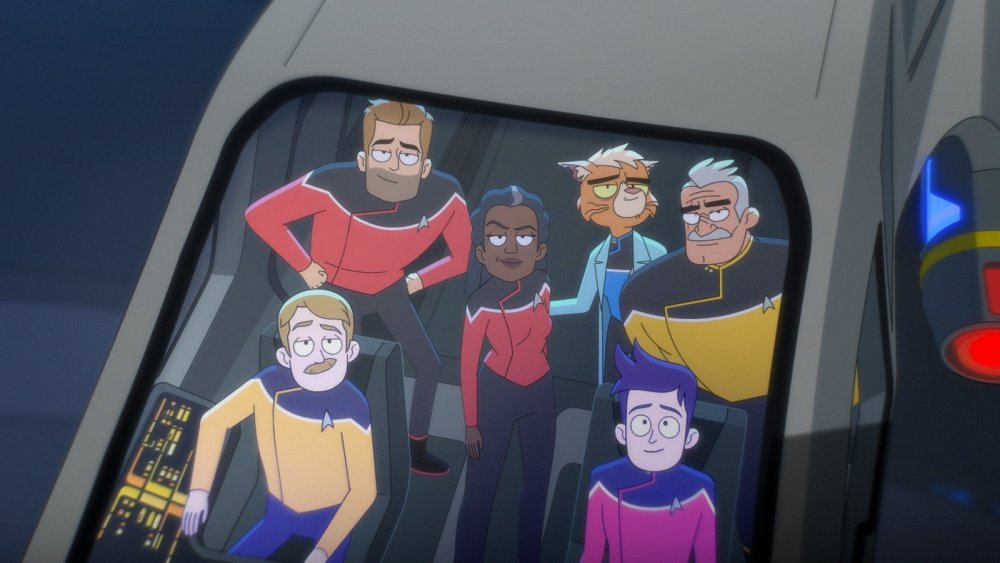 Paul Scheer as Lt. Commander Andy Billups, Jerry O'Connell as Commander Ransom, Dawnn Lewis as Captain Freeman, Gillian Vigman as Dr. T'ana, Fred Tatasciore as Lieutenant Shaxs and Jack Quaid as Ensign Brad Boimler