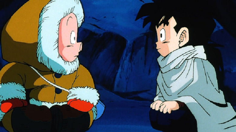 Oolong looks at Gohan