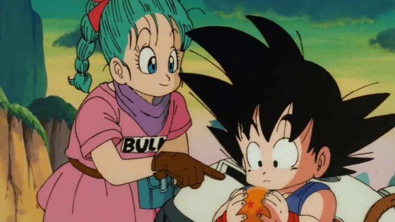 Bulma shows Goku dragon ball