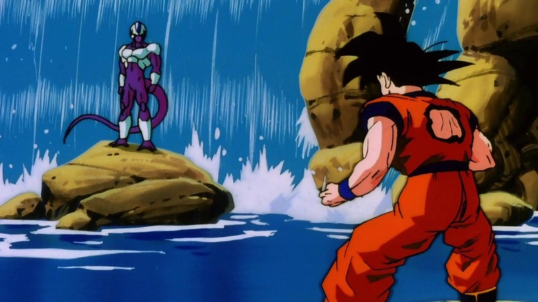 Cooler and Goku face off