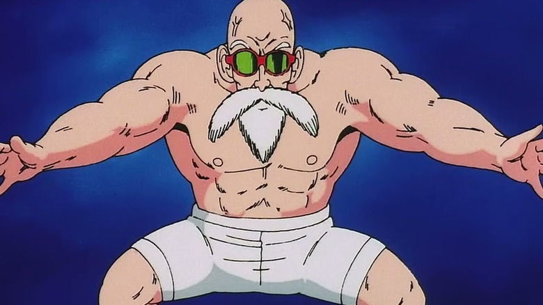 Master Roshi flexing