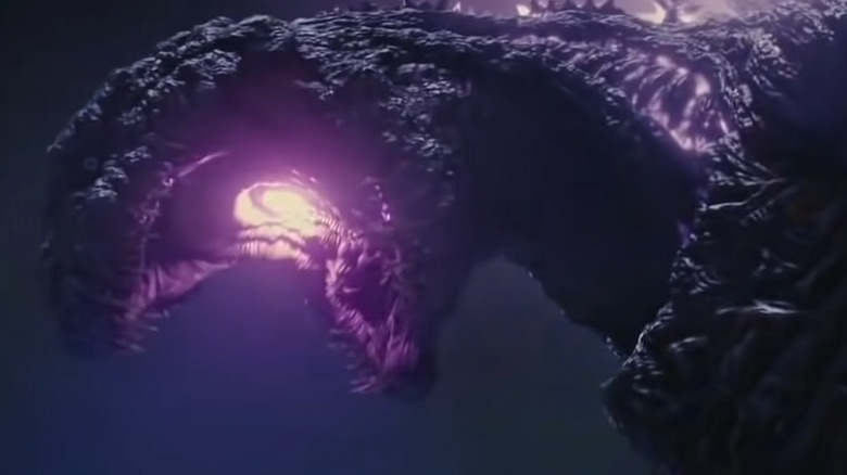 Godzilla using atomic breath attack