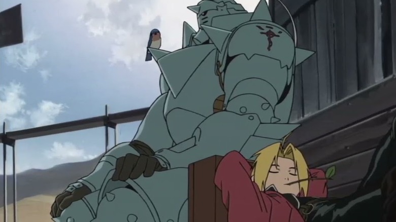 Edward leans on Alphonse