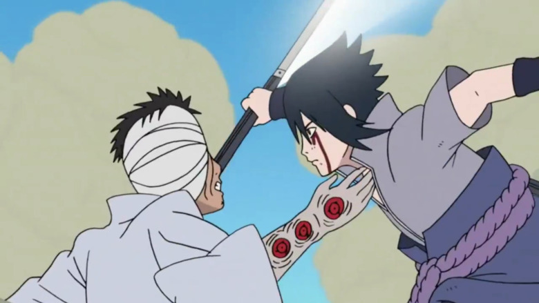 Sasuke fighting Danzo