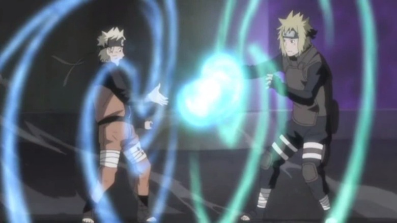 Naruto and Minato double Rasengan