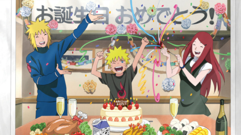 Kid Naruto celebrating birthday