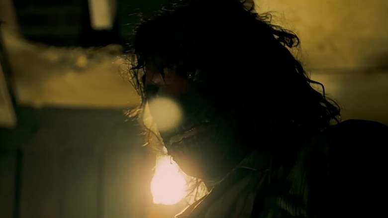 Leatherface in shadows