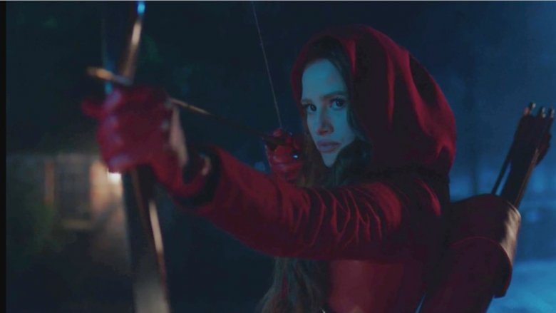 Cheryl Blossom in her hunting cape