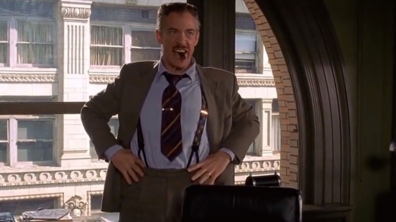 J. Jonah Jameson with a cigar in his mouth