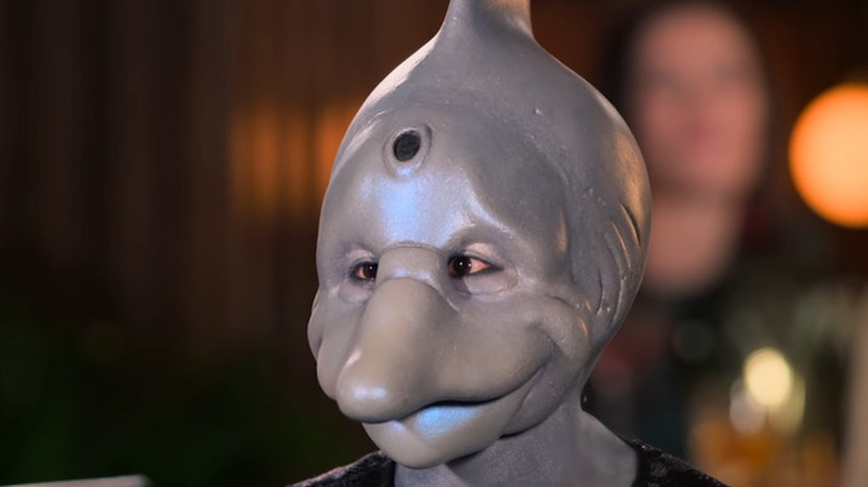 Prosthetic dolphin mask from Sexy Beasts