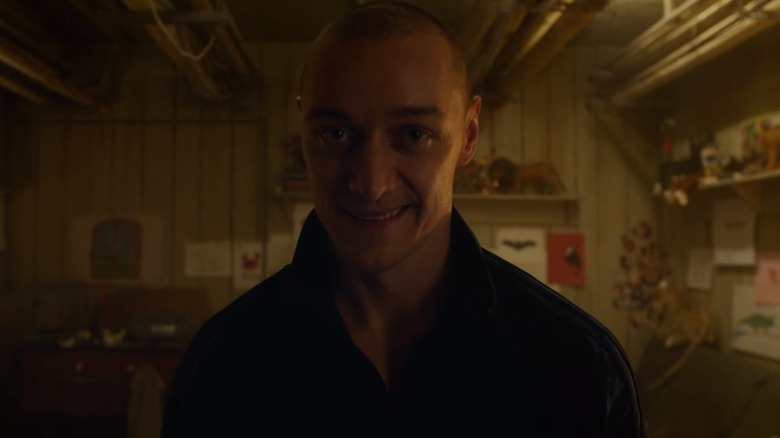 James McAvoy smiling uncomfortably in Split