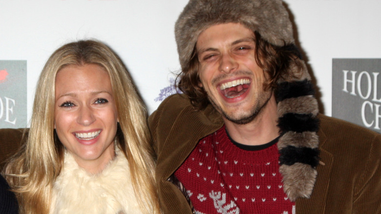 AJ Cook and Matthew Gray Gubler laughing together