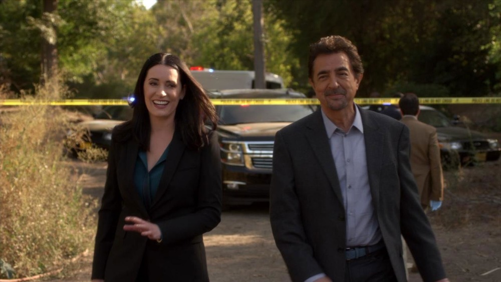 Rossi and Prentiss laughing