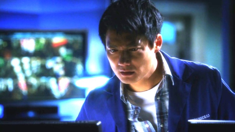 Archie Kao looking tense CSI