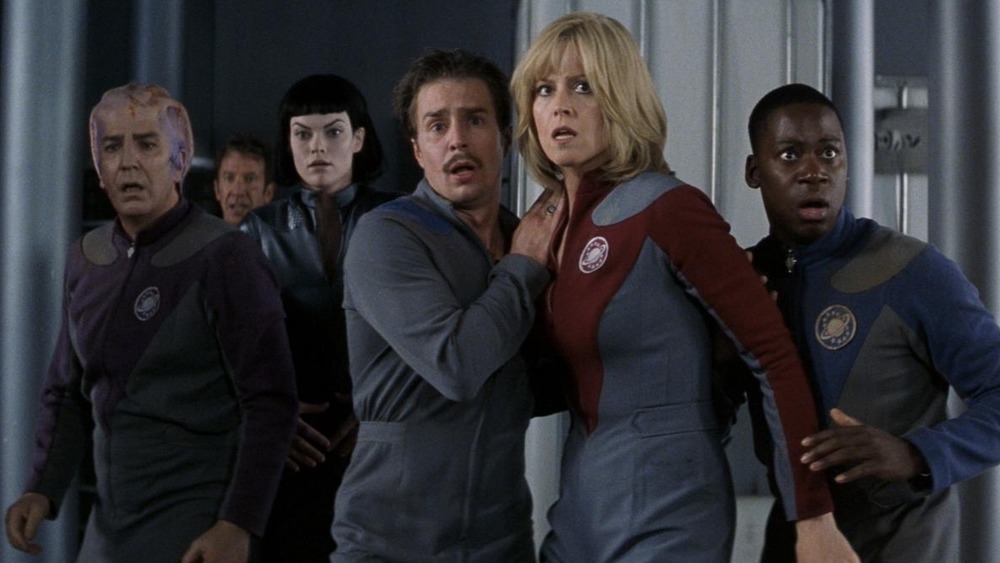 The Galaxy Quest crew scared