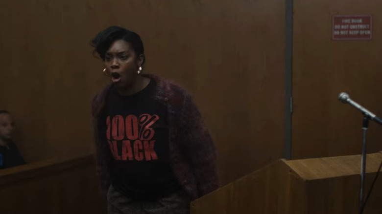 Rita Isbell yells at Jeffrey Dahmer in the Netflix show