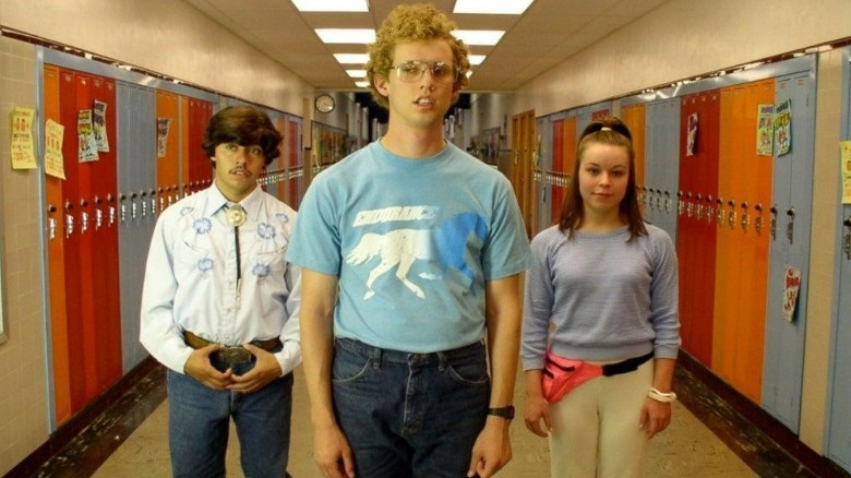 The cast of Napoleon Dynamite at school