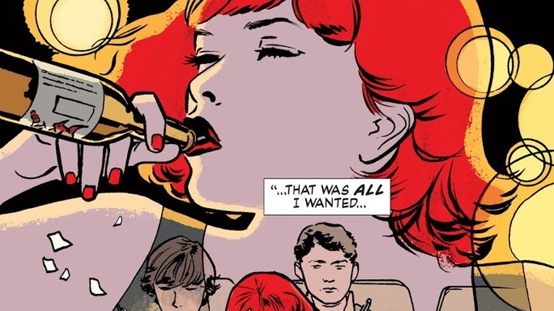 Kate Kane drinking beer