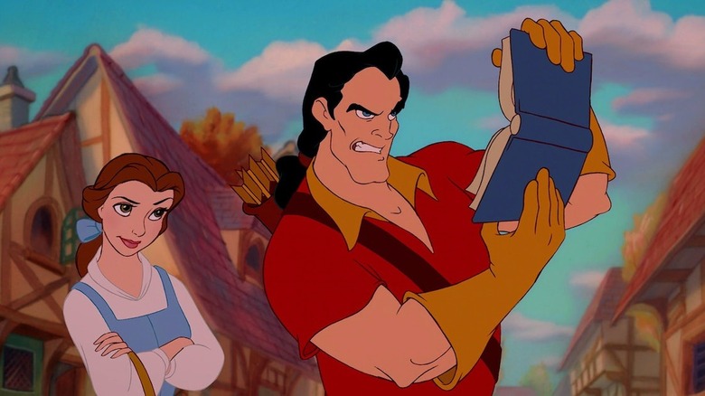 Gaston manhandling Belle's book